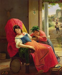 暗殺された女、1824年頃 作： Jean Victor Schnetz